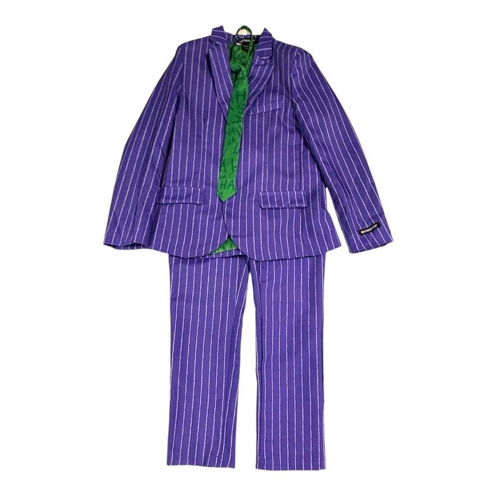 The Joker Halloween Costume Suitmeister Youth XL 14-16 Purple Jacket Tie Pants